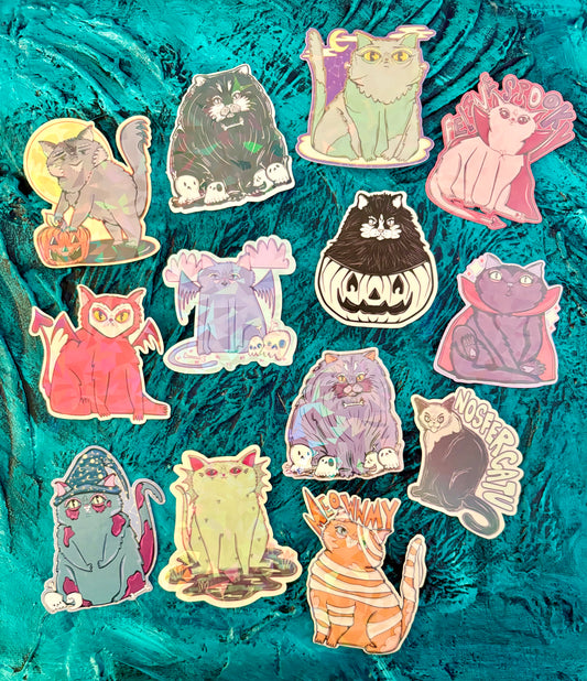Spooky Cats Mini Stickers