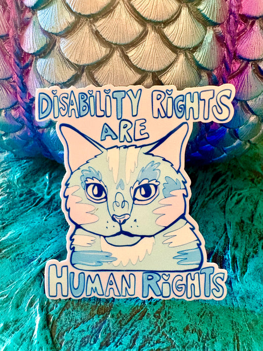 Handmade  Disability Rights Are Human Rights Sticker