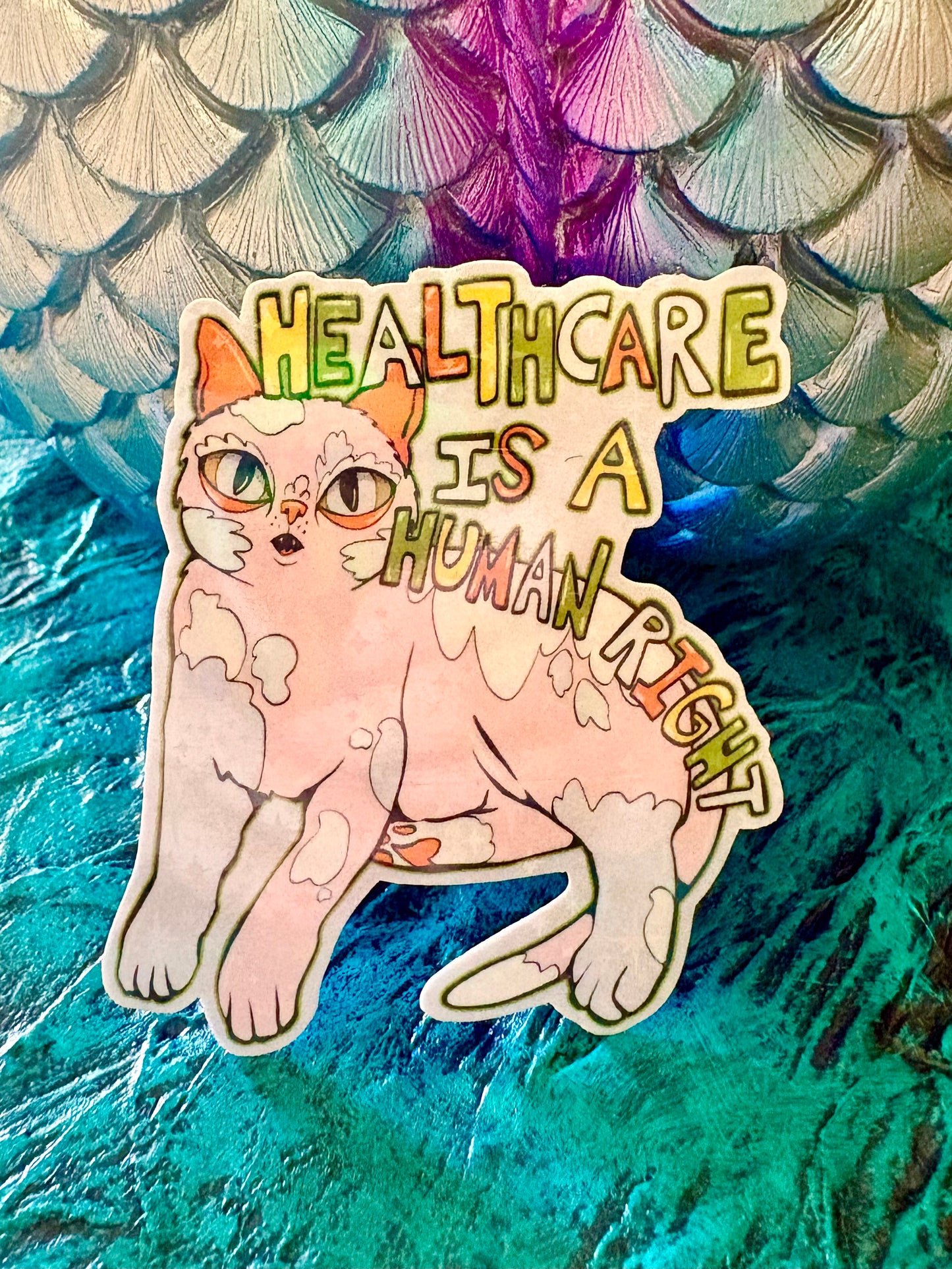 Handmade Healthcare is a Human Right Sticker