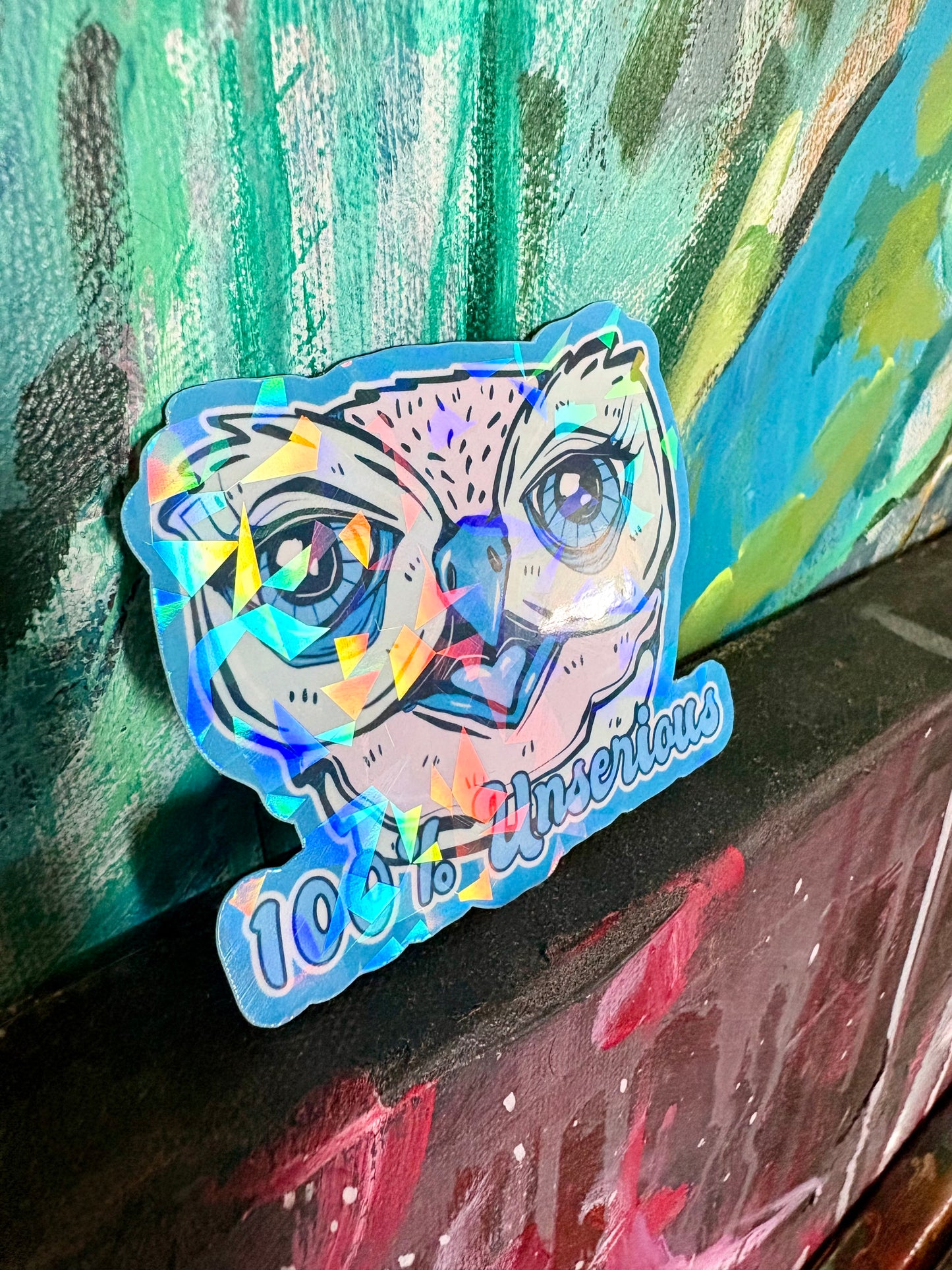 Unserious Owl Sticker