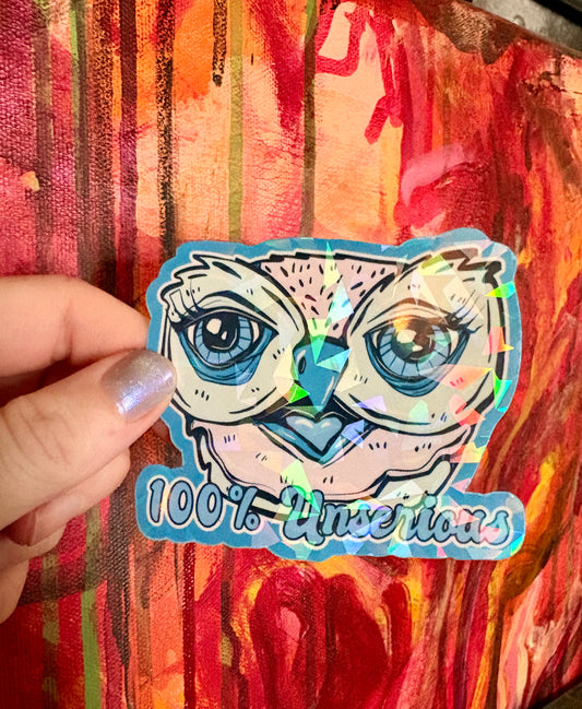 Unserious Owl Sticker
