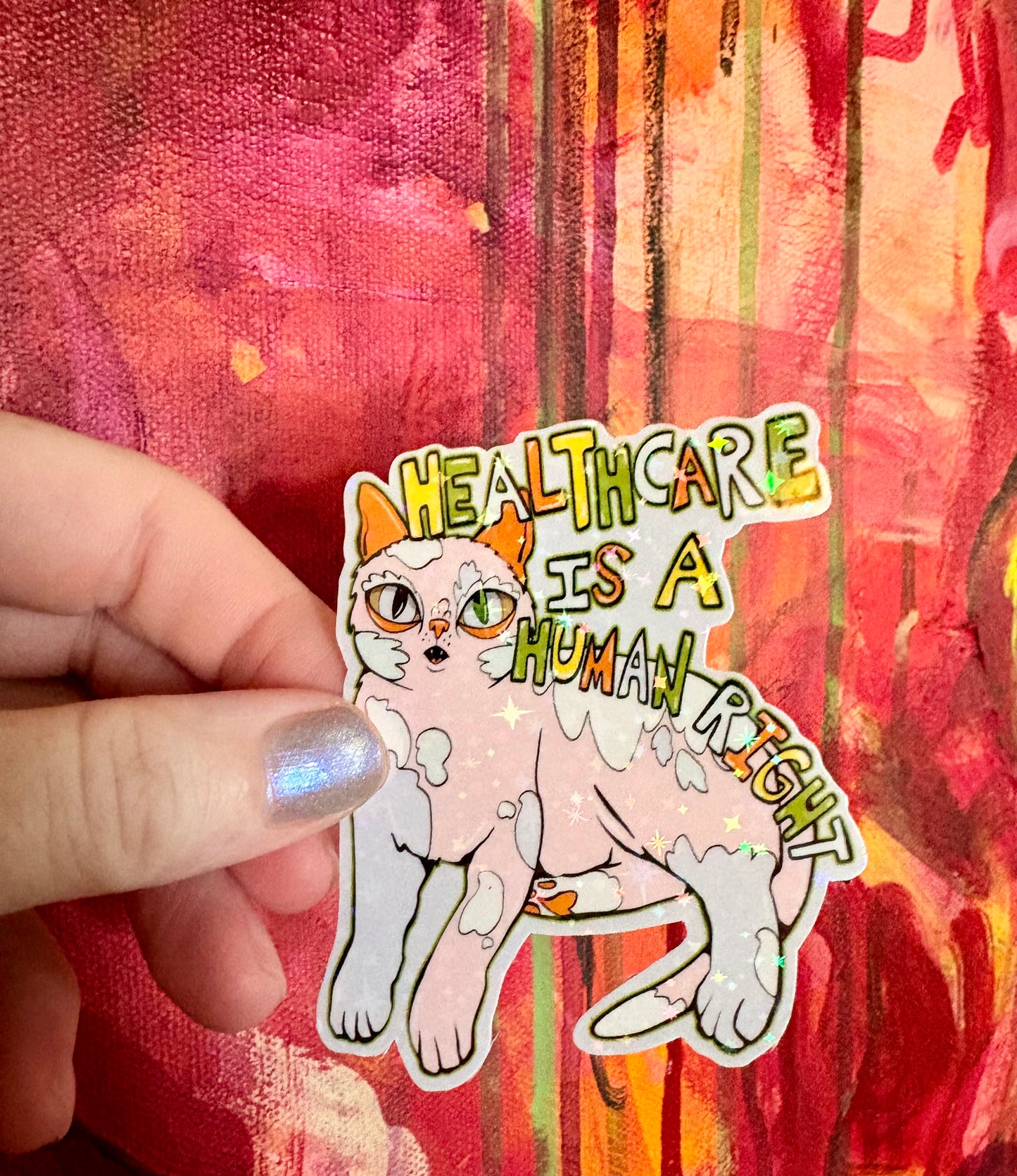 Handmade Healthcare is a Human Right Sticker