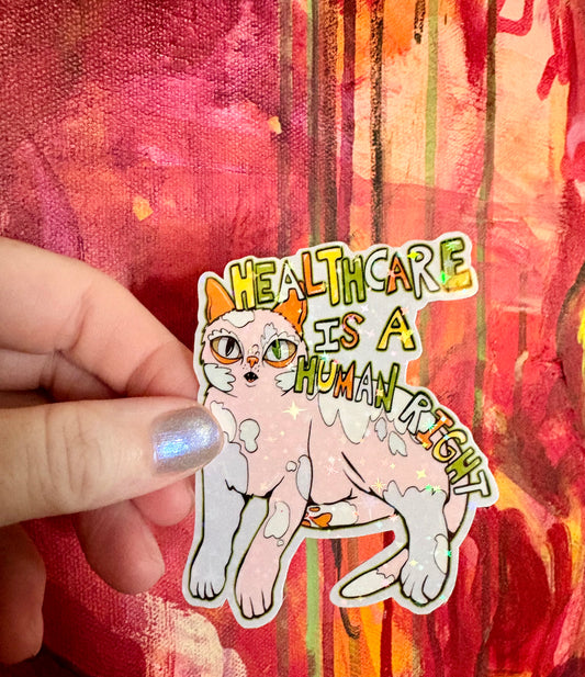 Handmade Healthcare is a Human Right Sticker