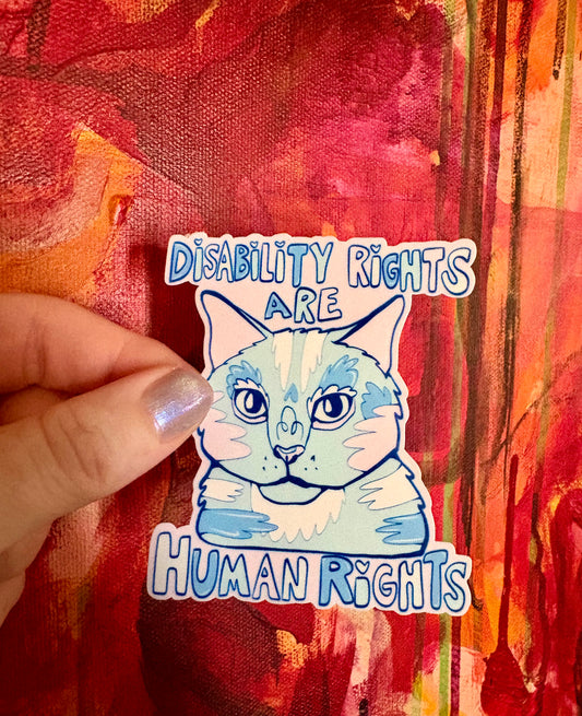 Handmade  Disability Rights Are Human Rights Sticker