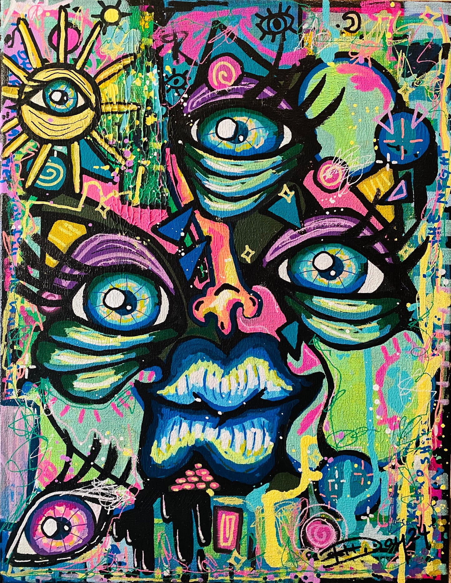 Fortune Teller – Original 11x14 Acrylic Painting by Hollie Day