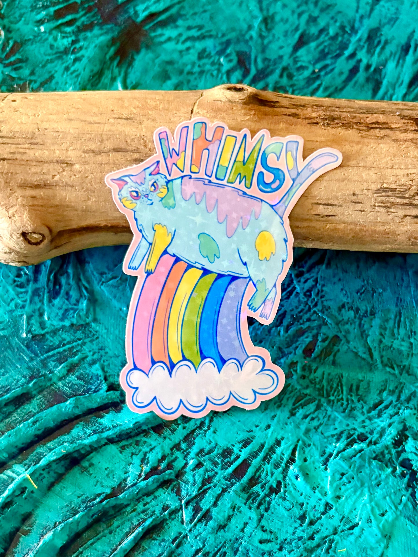 Whimsical Cat Sticker