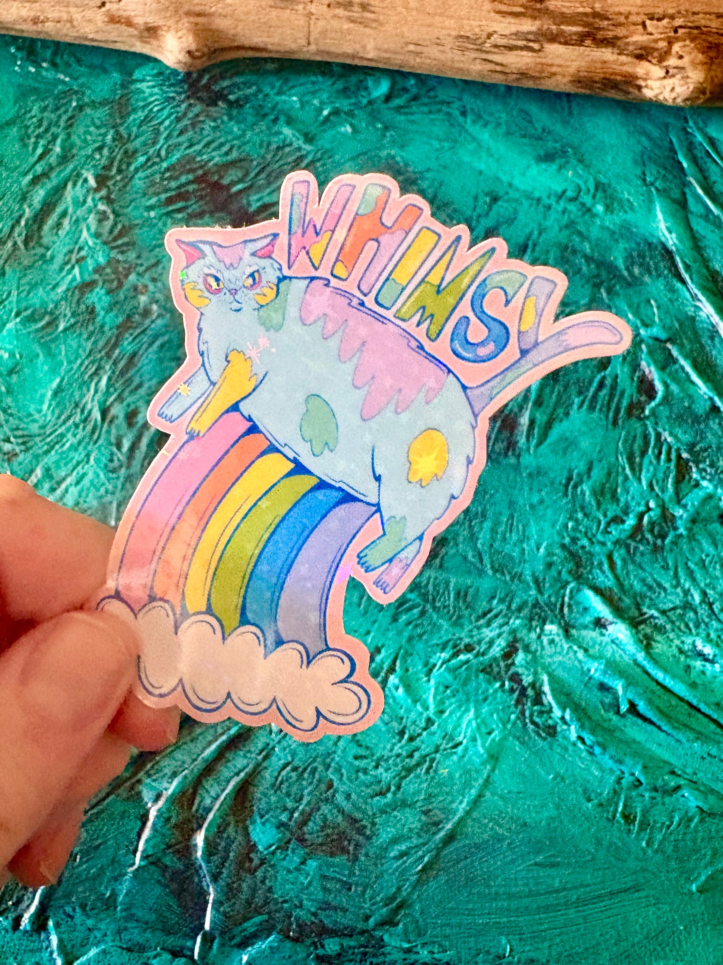 Whimsical Cat Sticker