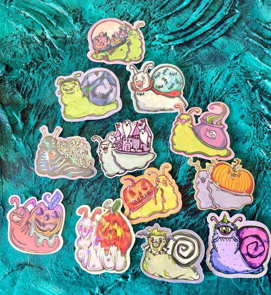Spooky Snail Mail Mini Stickers