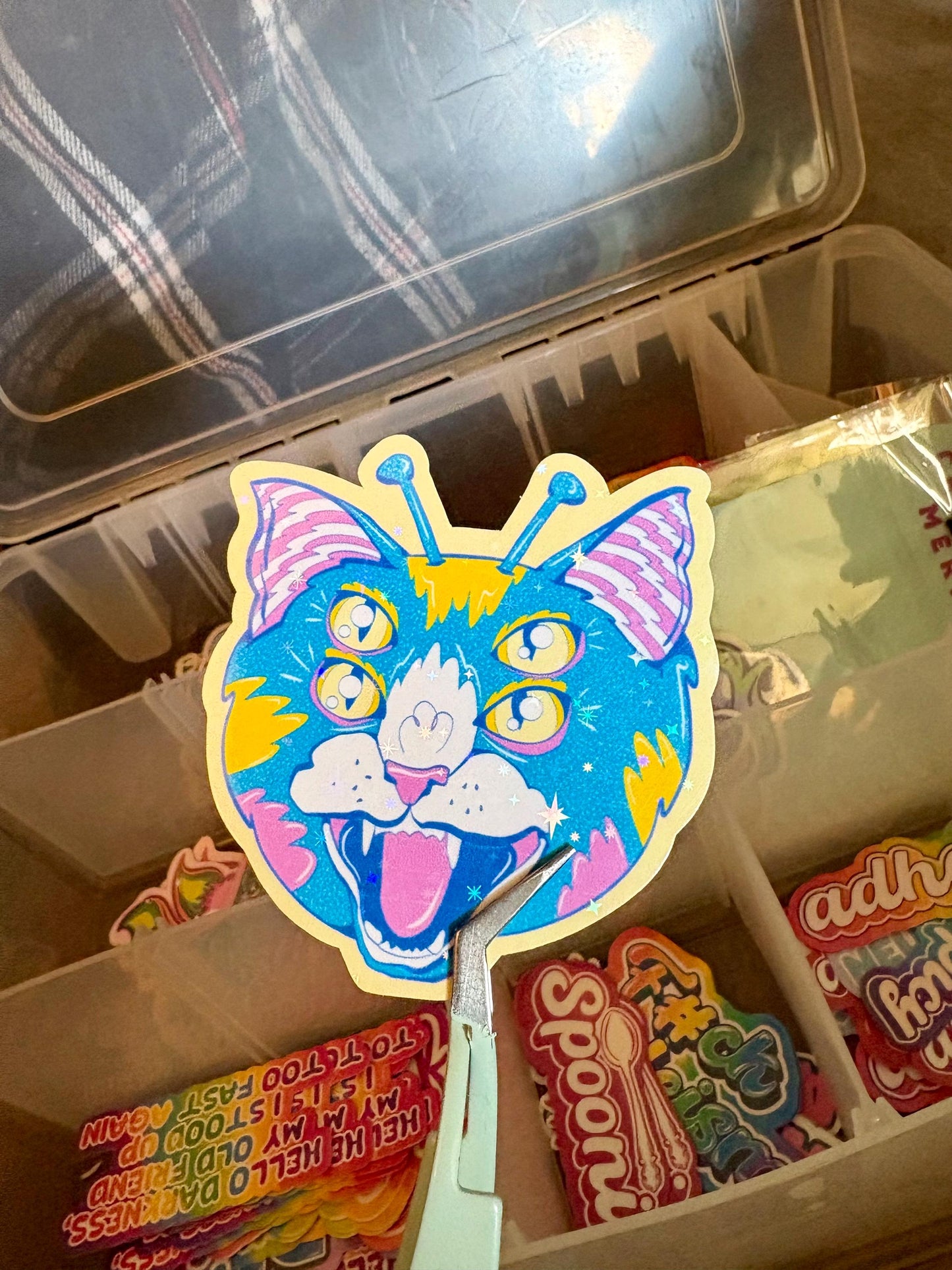 Alien Cat Sticker Set