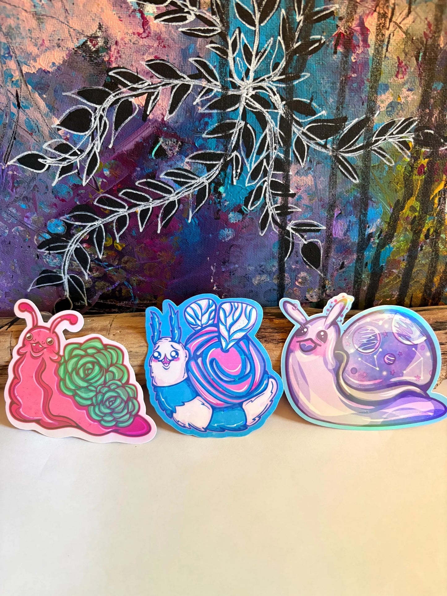 Whimsical Snail Sticker Set