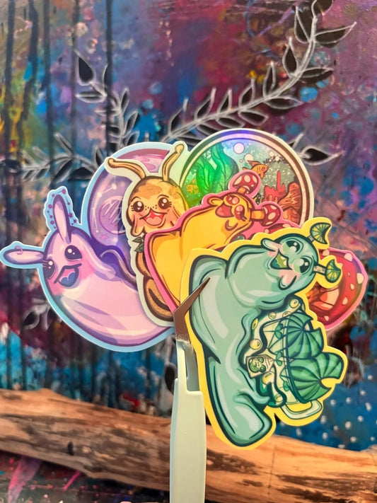 Whimsical Snail Sticker Set 006