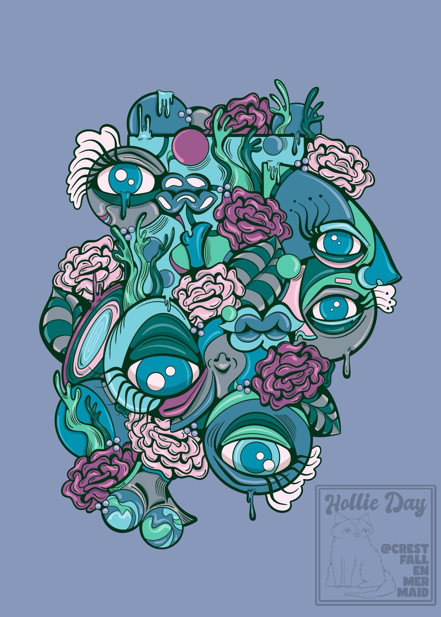 5x7 Signed Print Aquamarine
