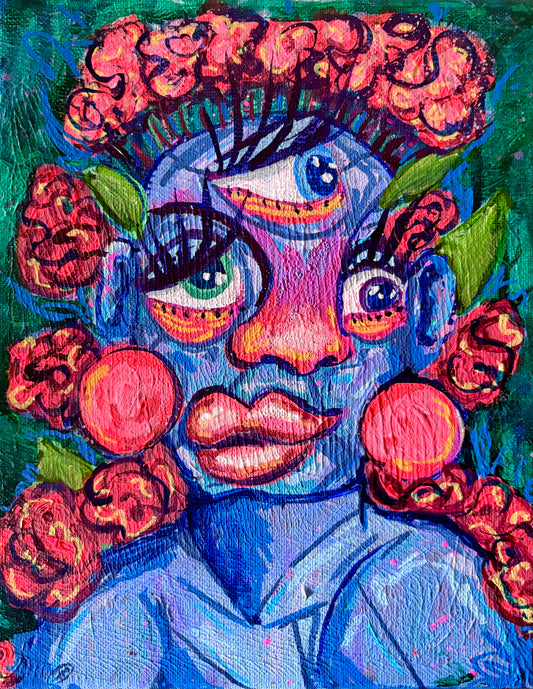 Garden Lover 8x10 Canvas Acrylic Painting