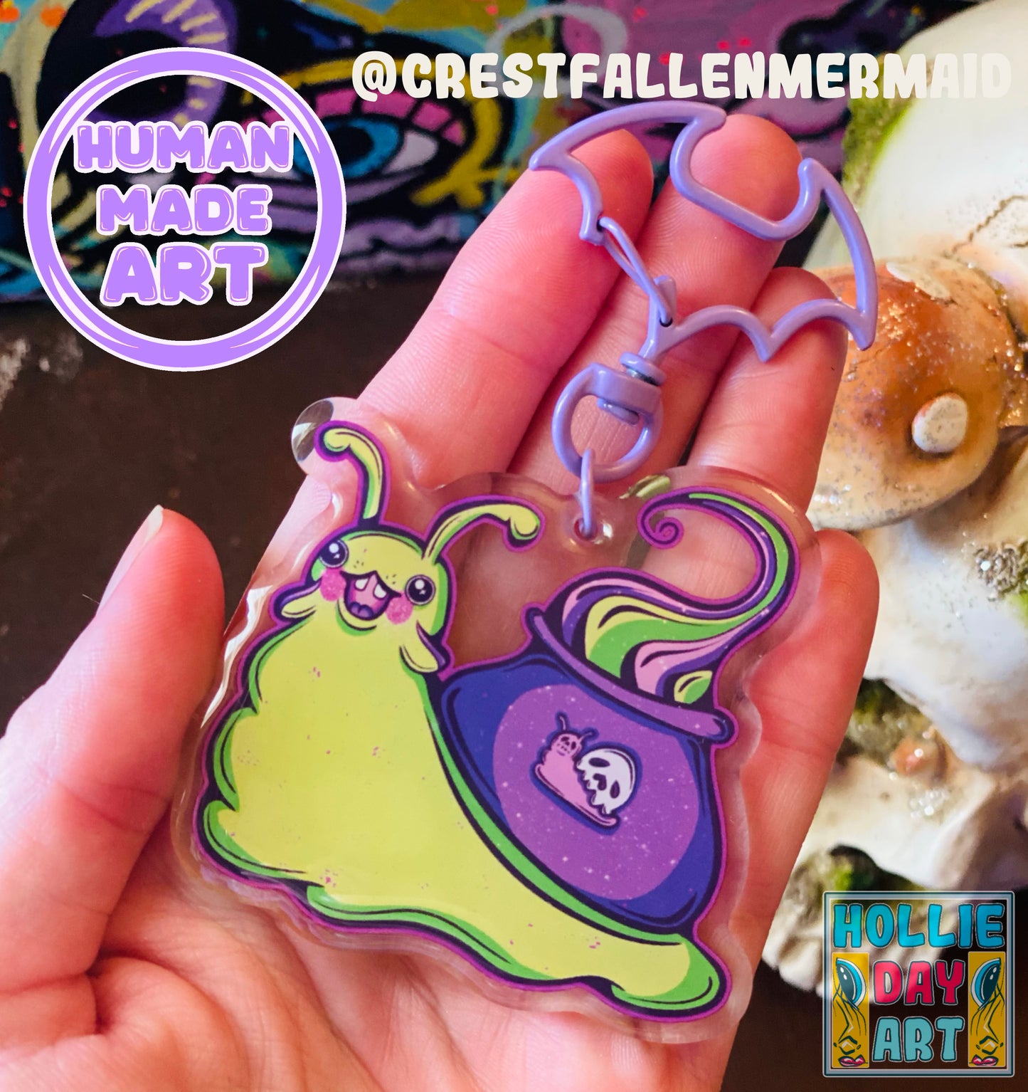 Witch Snail Keychain