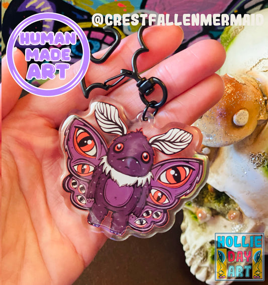Sad Mothman Keychain