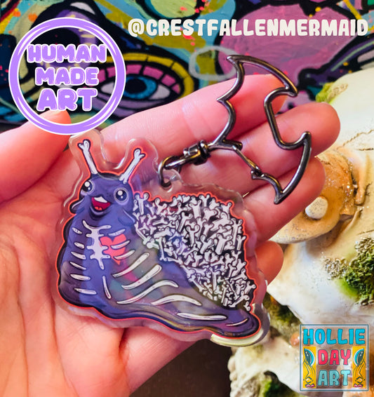 Bones Boi - Skeleton Snail Keychain