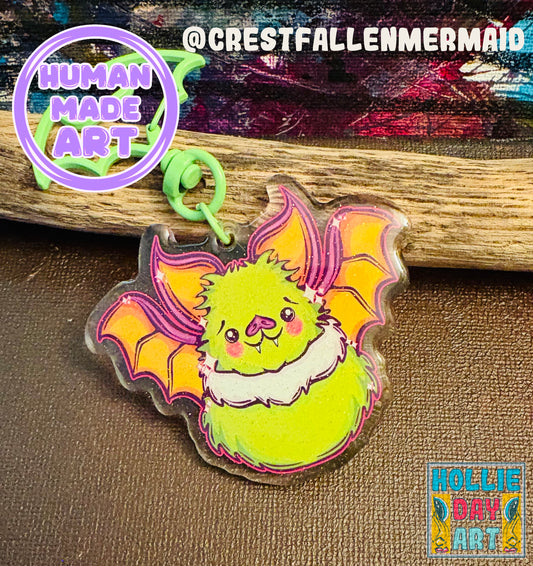 Green Bat Keychain