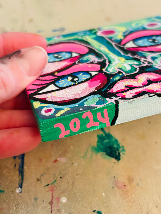 4x4 Mini Canvas Acrylic Painting 015