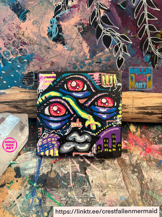 4x4 Mini Canvas Acrylic Painting 012