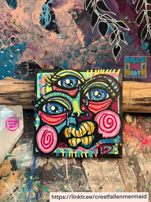 4x4 Mini Canvas Acrylic Painting 011