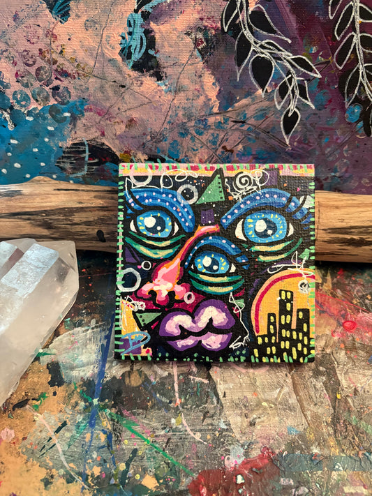4x4 Mini Canvas Acrylic Painting 008