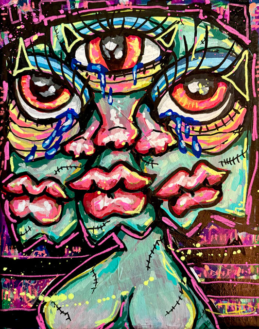 Luminescent Necrosis Acrylic Painting