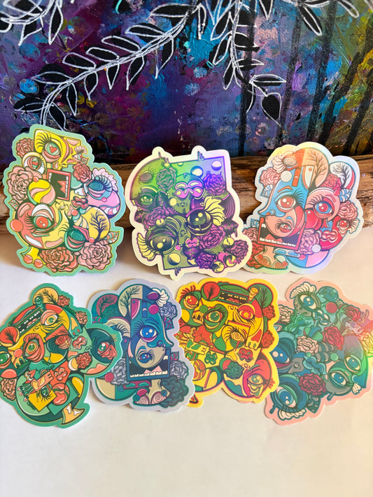 Chaotic Cubism Sticker Set