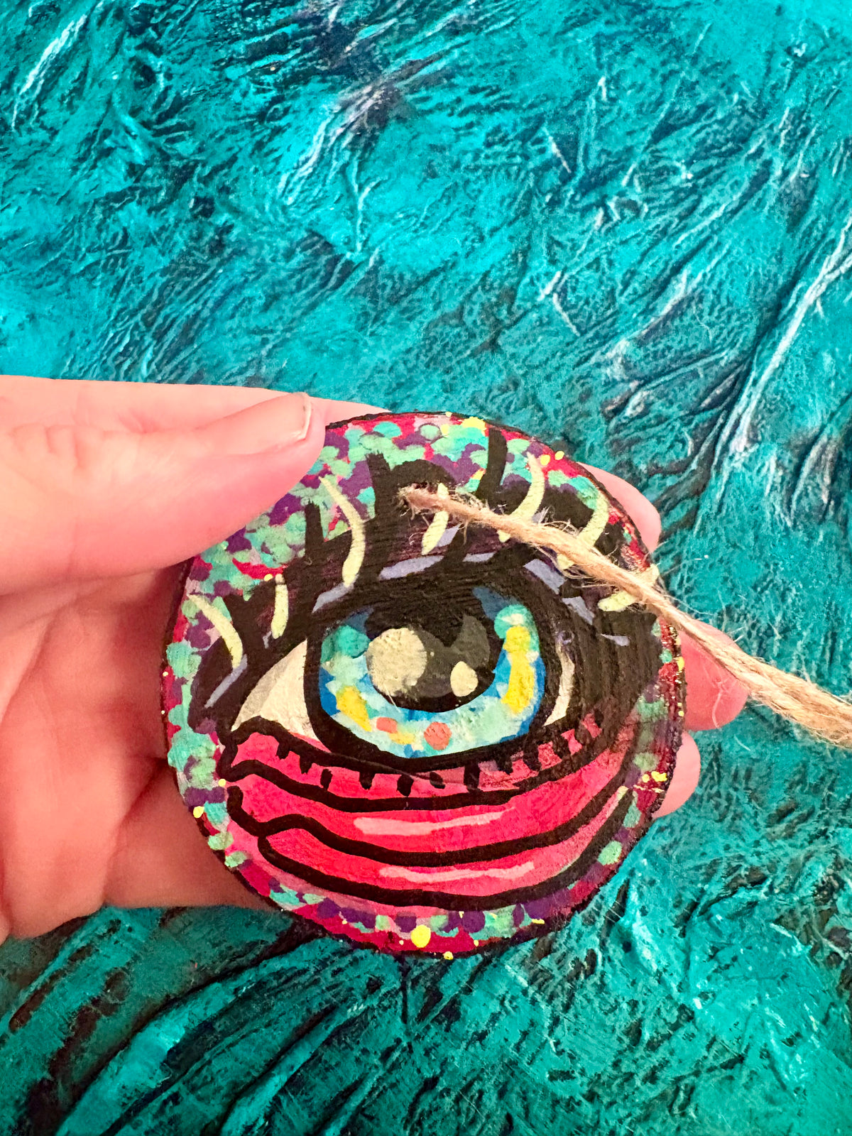 Hand Painted Wooden Ornament 002