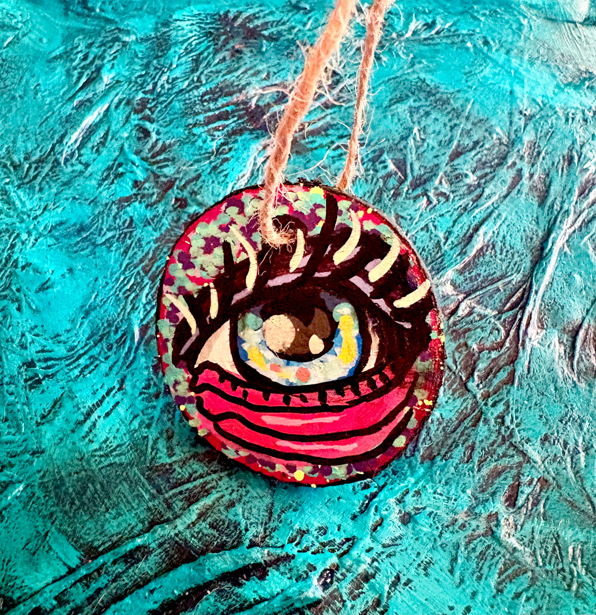 Hand Painted Wooden Ornament 002