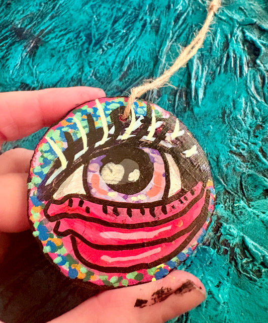 Hand Painted Wooden Ornament 004