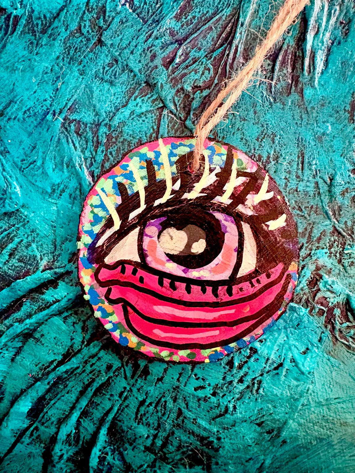 Hand Painted Wooden Ornament 004