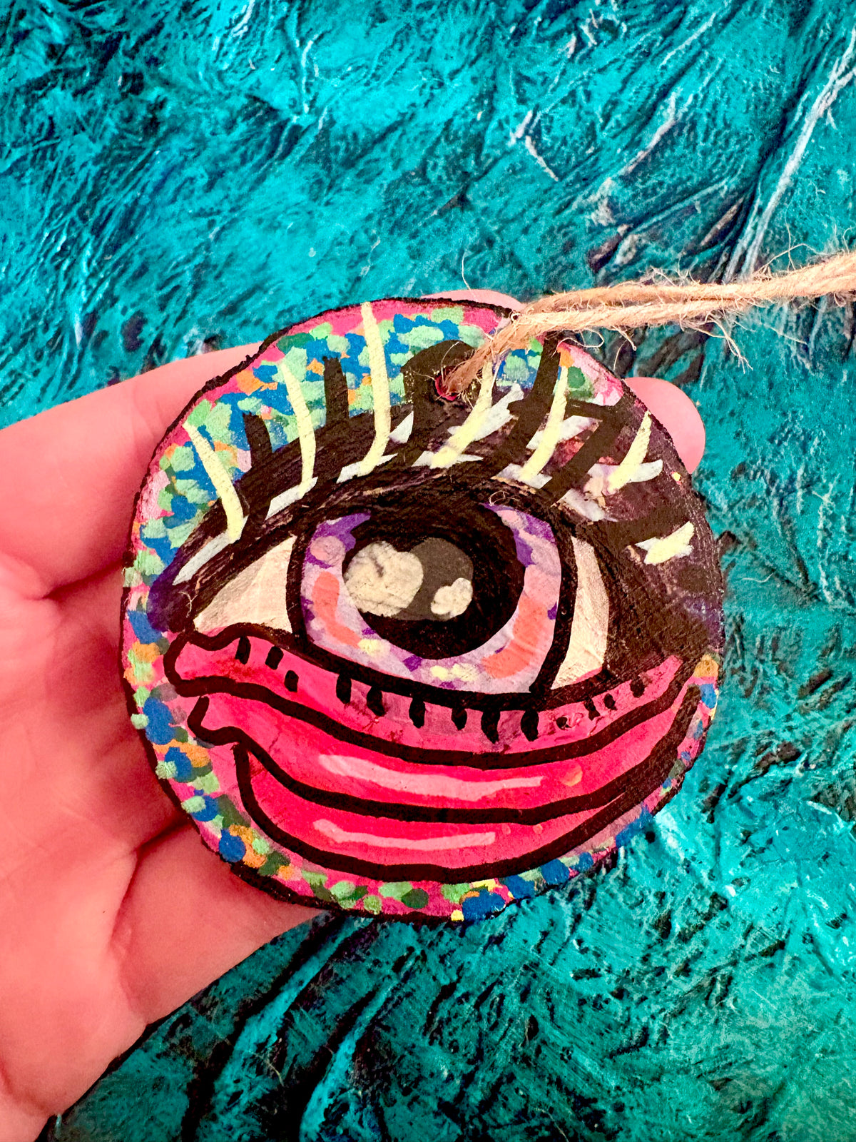 Hand Painted Wooden Ornament 004