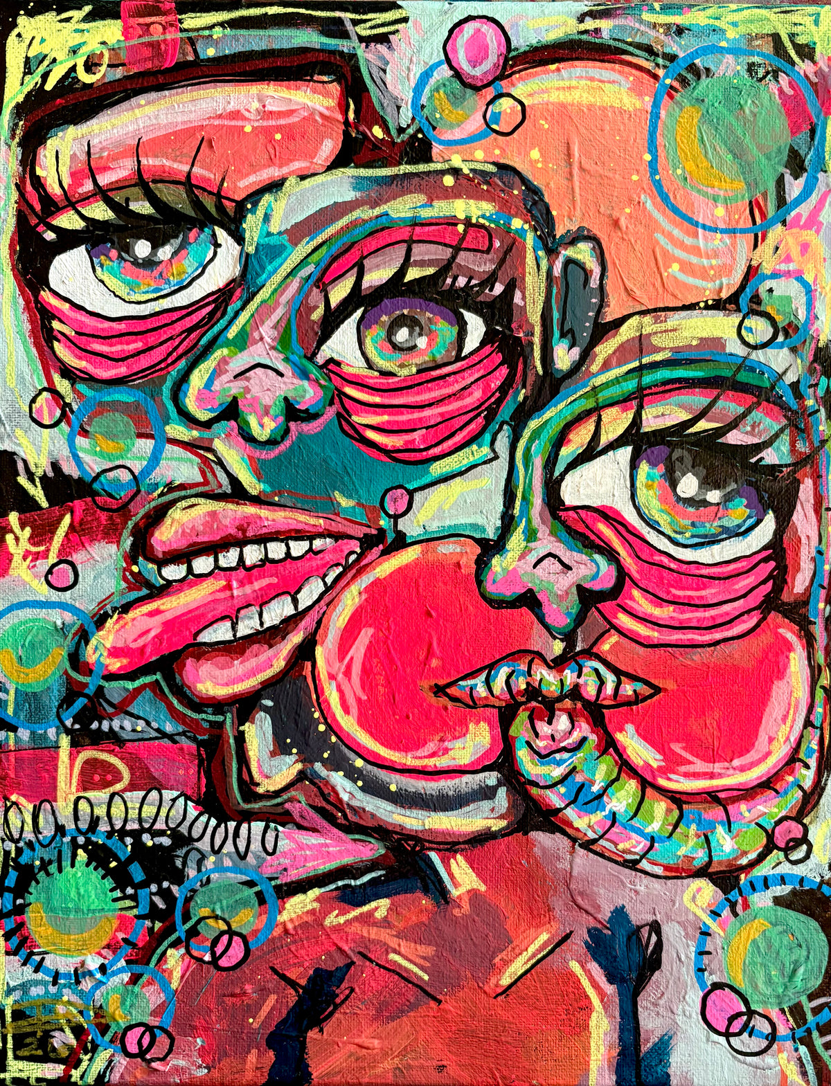 Candy Colored Confessions 11x14 Acrylic Painting on Canvas