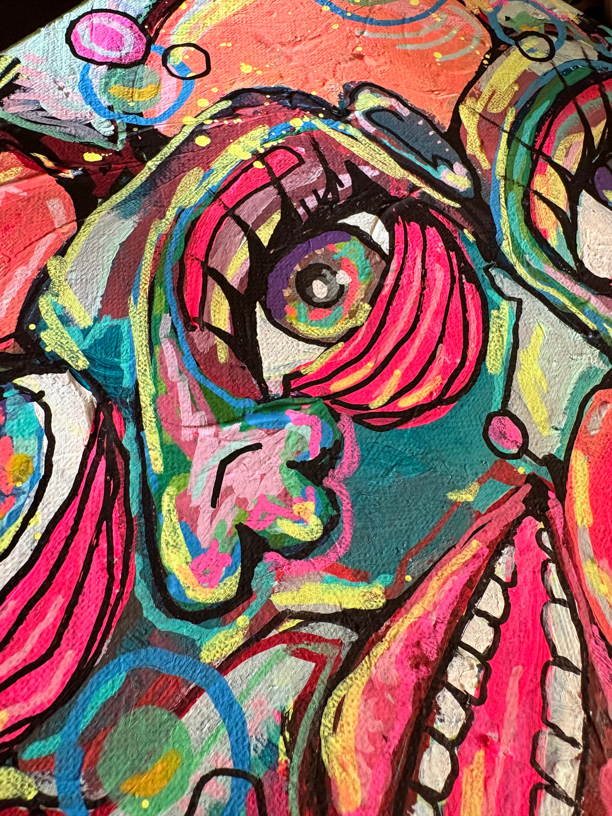 Candy Colored Confessions 11x14 Acrylic Painting on Canvas