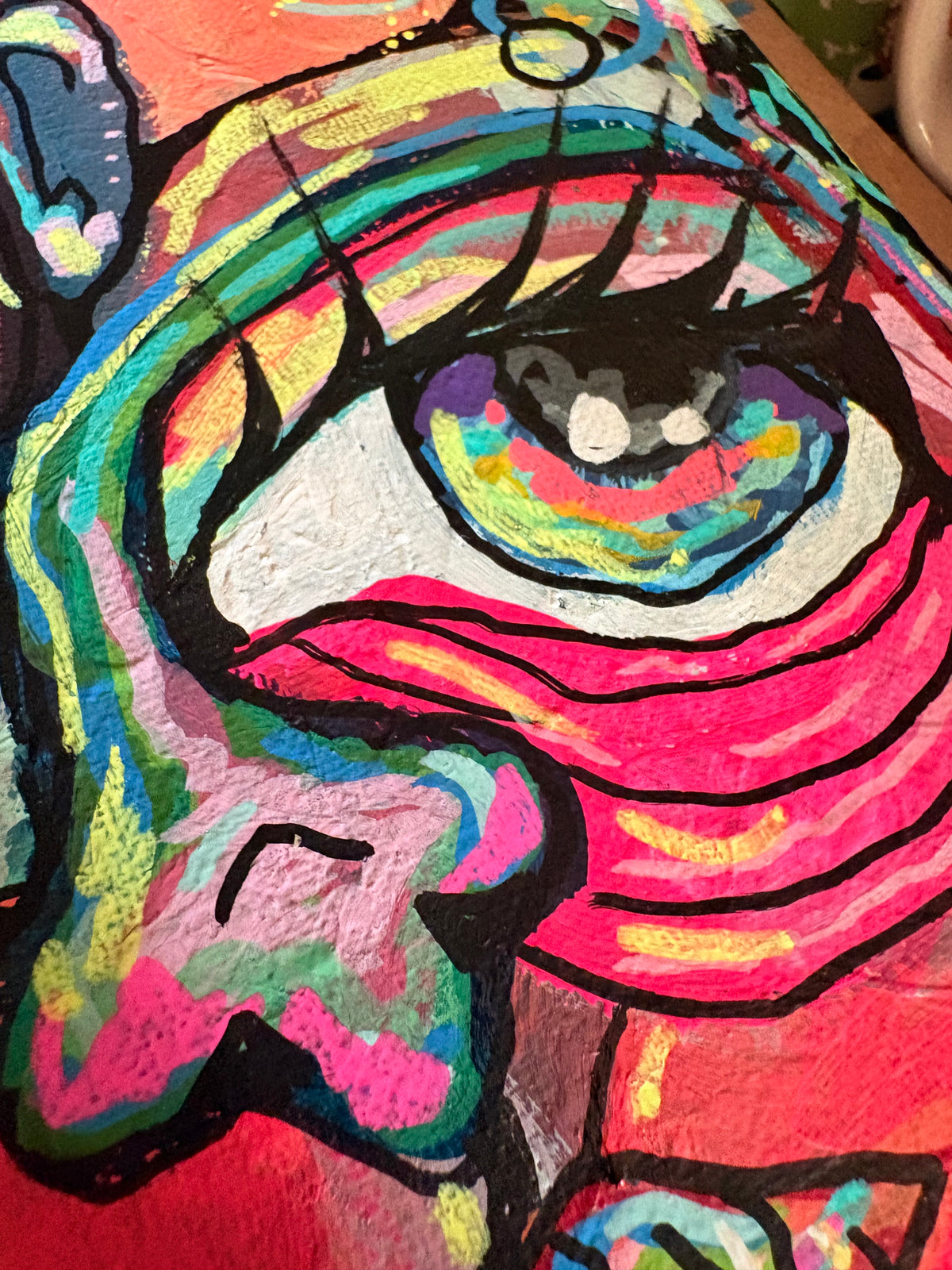Candy Colored Confessions 11x14 Acrylic Painting on Canvas
