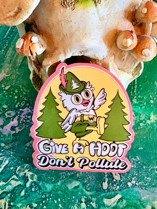 Woodsy Owl Give A Hoot Sticker (glossy)