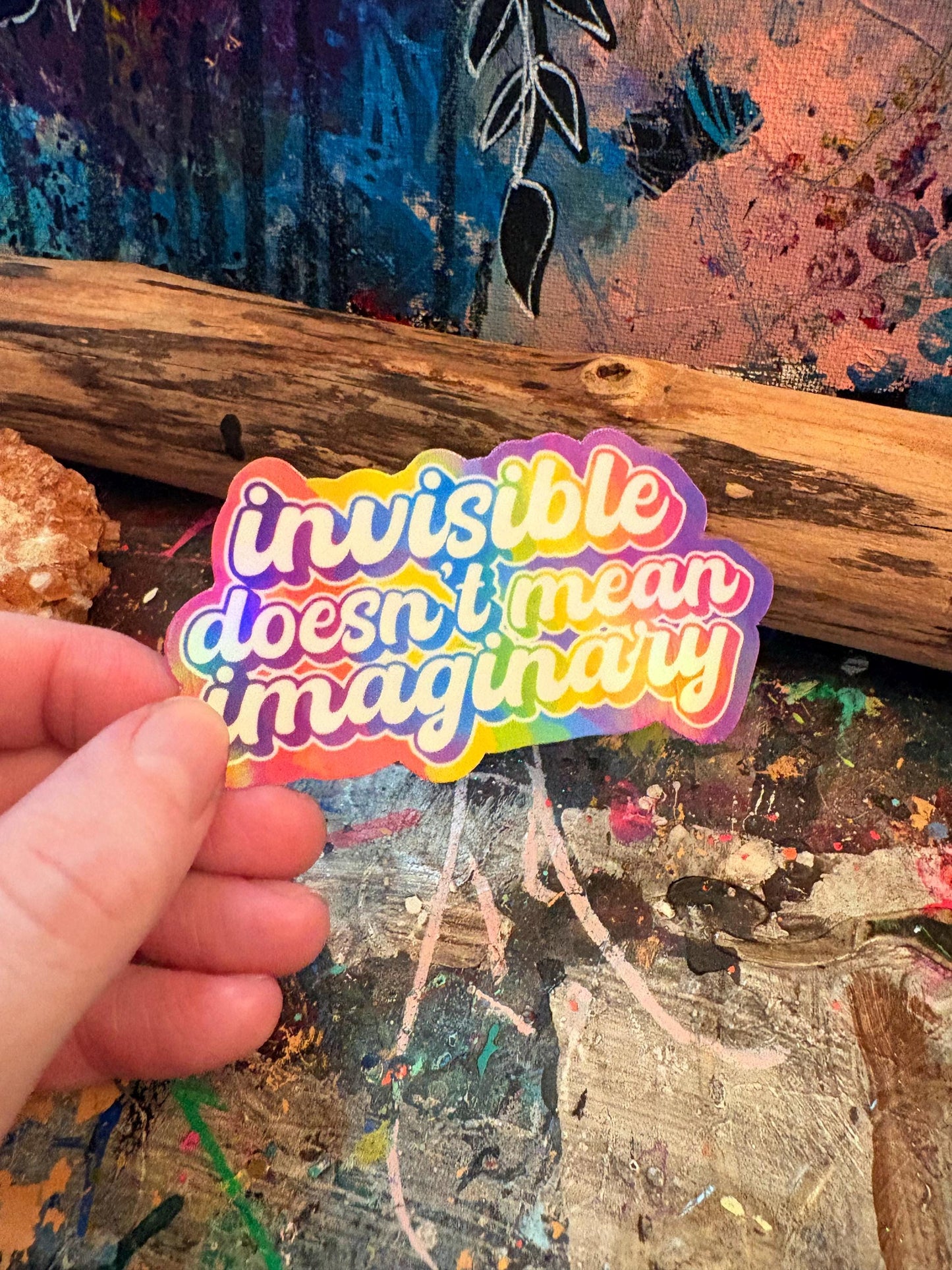 Spoonie Sticker: Holographic Vinyl, Invisible Illness Awareness
