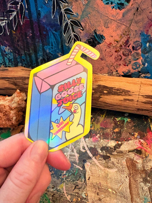 Handmade Silly Goose Juice Sticker