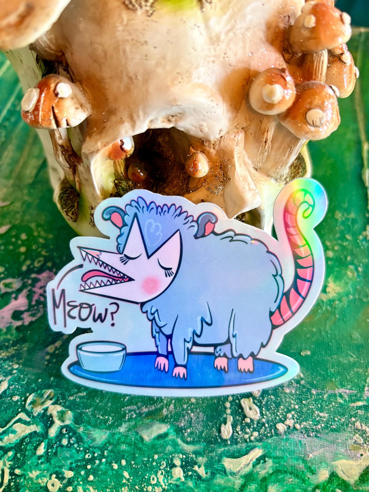 Handmade Possum Sticker: Hand-Drawn Animal Art | Hollie Day Artist