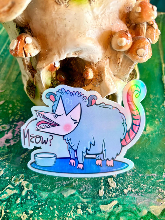 Handmade Possum Sticker: Hand-Drawn Animal Art | Hollie Day Artist